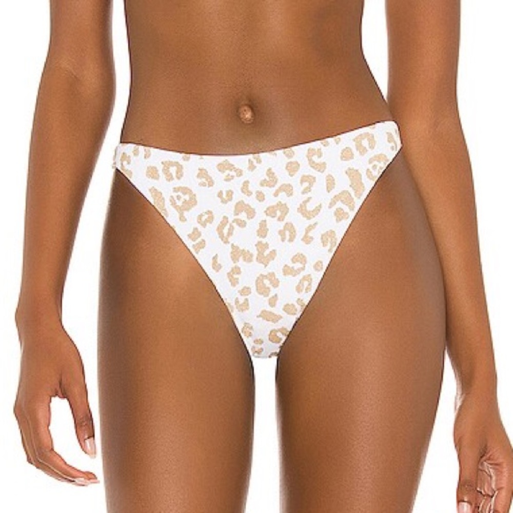 NWT Solid and Striped Elsa gold leopard bikini bottoms